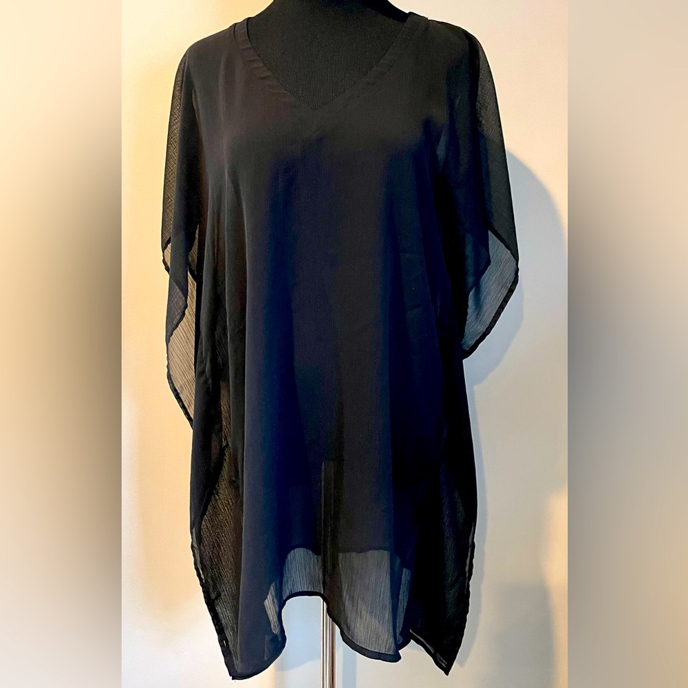 Sheer Black Beach/Swim Cover Up